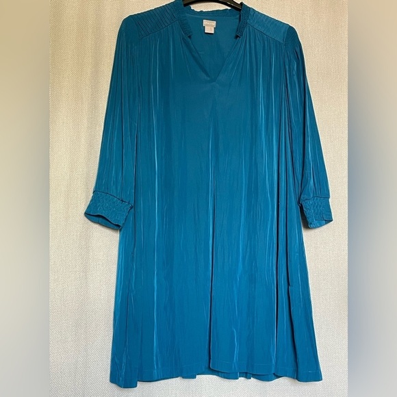 Chico’s Pintuck Popover Short Dress - Picture 5 of 8